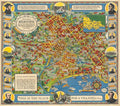 Melbourne Map 1834 Vintage Retro Advert Poster