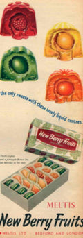 Meltis Berry Fruits 1950s Vintage Retro Advert Poster