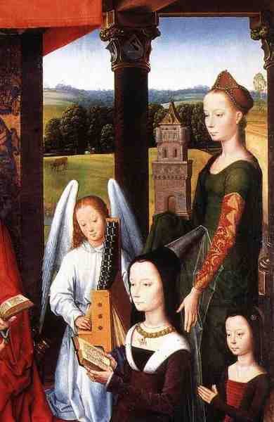 Memling Hans The Donne Triptych C1475 Detail4 Central Panel 5 A4 Photo Print