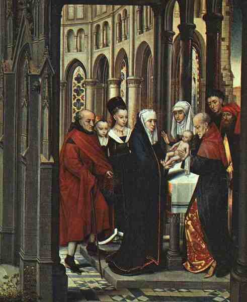 Memling Hans The Presentation In The Temple 5 A4 Photo Print