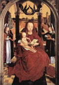 Memling Hans Virgin And Child Enthroned With Two Musical Angels 5 A4 Photo Print