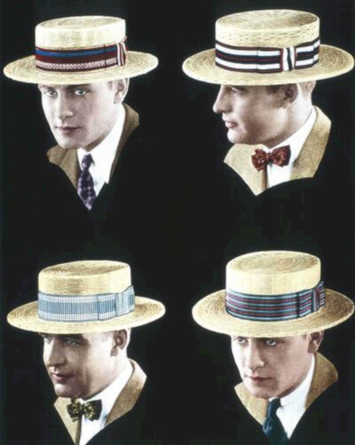 Men Boaters Suits Vintage Retro Advert Poster A4 Photo Print