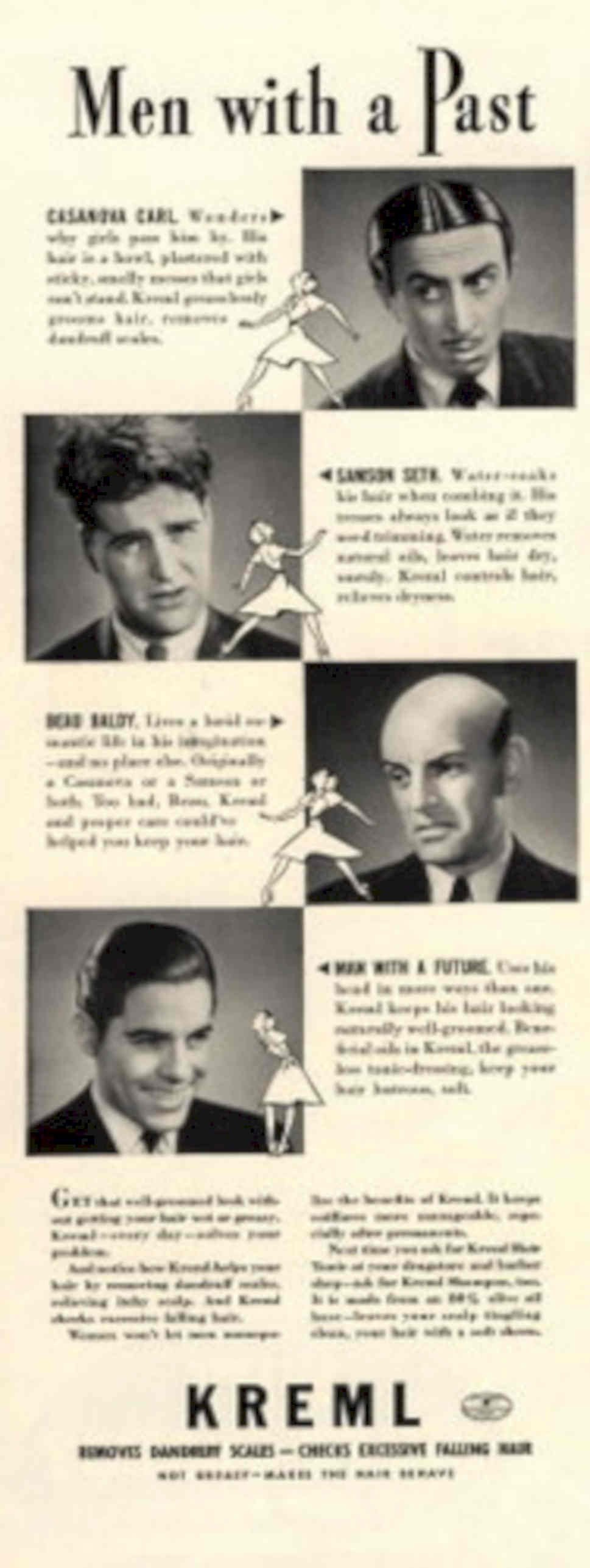 Men Past Kreml 1950s Vintage Retro Advert Poster