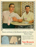 Men Shirts Vanheusen 1950s Vintage Retro Advert Poster