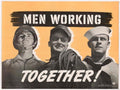 Men Working Together American World War II Advert Poster