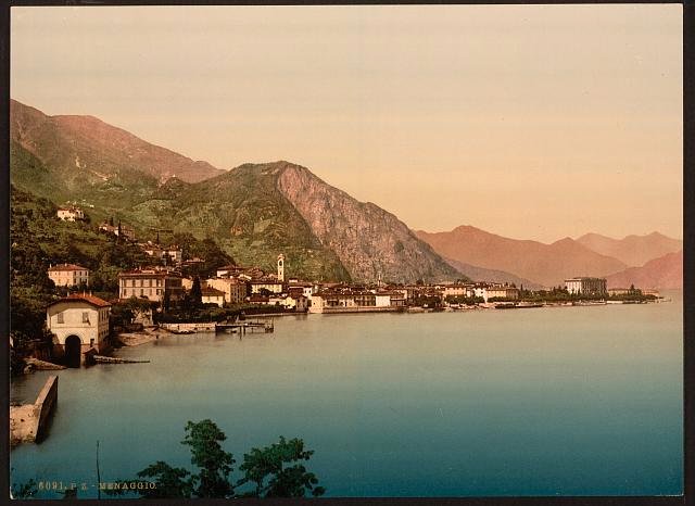Menaggio general view I Lake Como Vintage A4 Photo Print