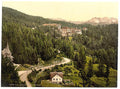 Mendelpass with the hotels Tyrol Vintage A4 Photo Print