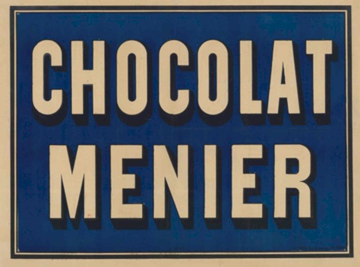 Menier Chocolate Sign Vintage Retro Advert Poster
