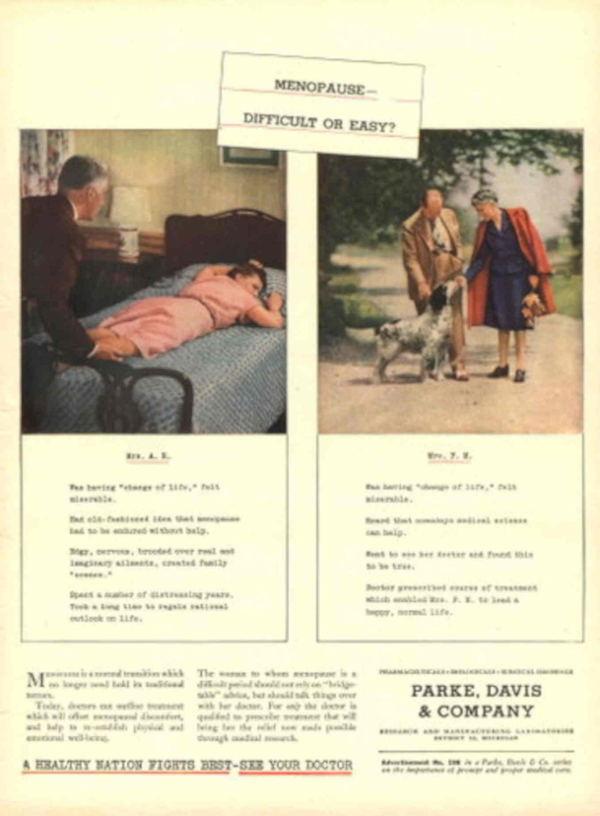 Menopause Women Life 1940s Vintage Retro Advert Poster