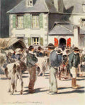 Menpes Mortimer 1855 1938 Brittany 1912 At the Foire A4 Photo Print