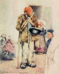 Menpes Mortimer 1855 1938 Brittany 1912 Blind piper A4 Photo Print