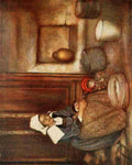Menpes Mortimer 1855 1938 Brittany 1912 Breton kitchen A4 Photo Print