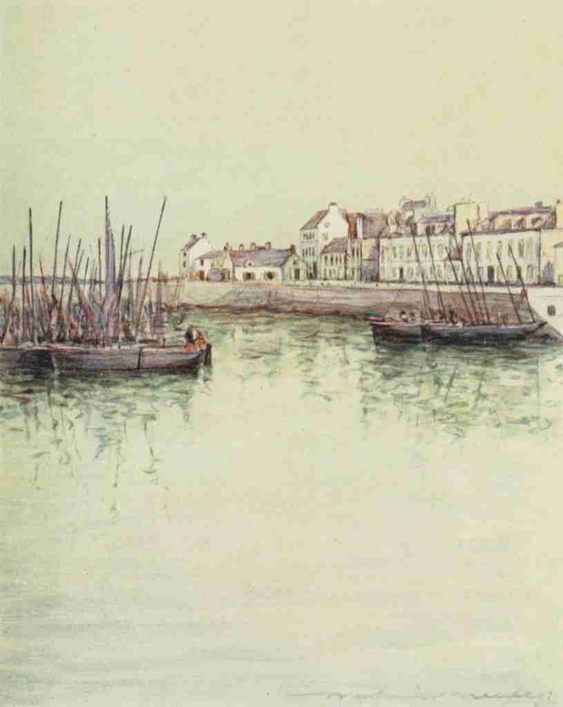 Menpes Mortimer 1855 1938 Brittany 1912 Concarneau Harbour A4 Photo Print