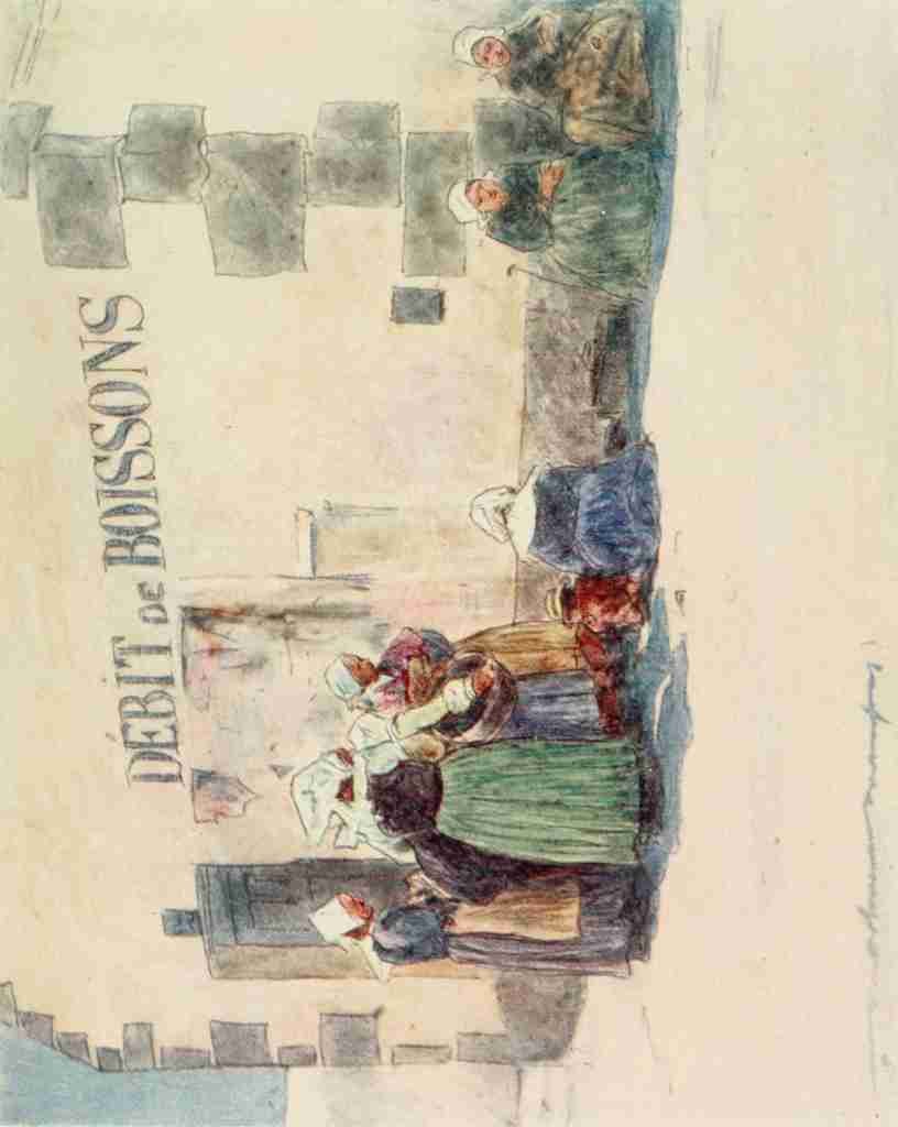 Menpes Mortimer 1855 1938 Brittany 1912 Debit de Boissons A4 Photo Print