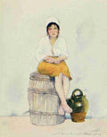 Menpes Mortimer 1855 1938 Brittany 1912 Little water carrier A4 Photo Print