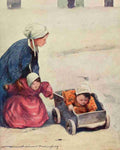 Menpes Mortimer 1855 1938 Brittany 1912 Minding the babies A4 Photo Print