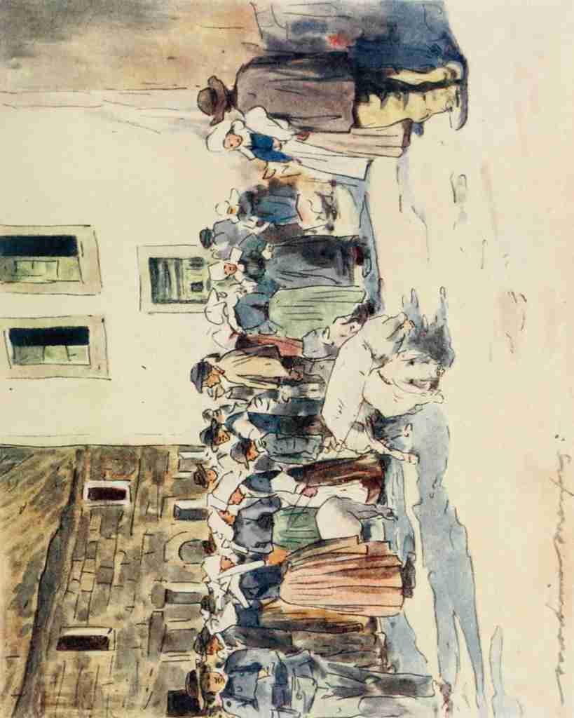 Menpes Mortimer 1855 1938 Brittany 1912 Pig market A4 Photo Print