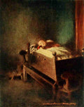 Menpes Mortimer 1855 1938 Brittany 1912 The Cradle A4 Photo Print