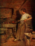 Menpes Mortimer 1855 1938 Brittany 1912 Village forge Pont Aven A4 Photo Print