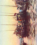 Menpes Mortimer 1855 1938 China 1909 Junks at eventide A4 Photo Print