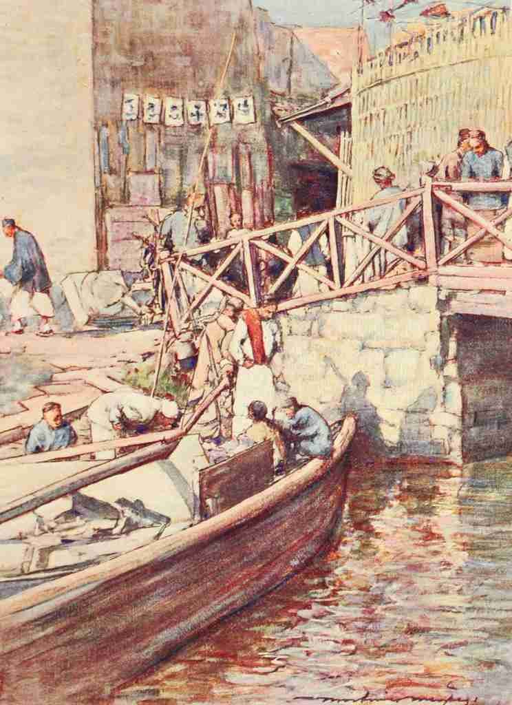 Menpes Mortimer 1855 1938 China 1909 On a backwater A4 Photo Print