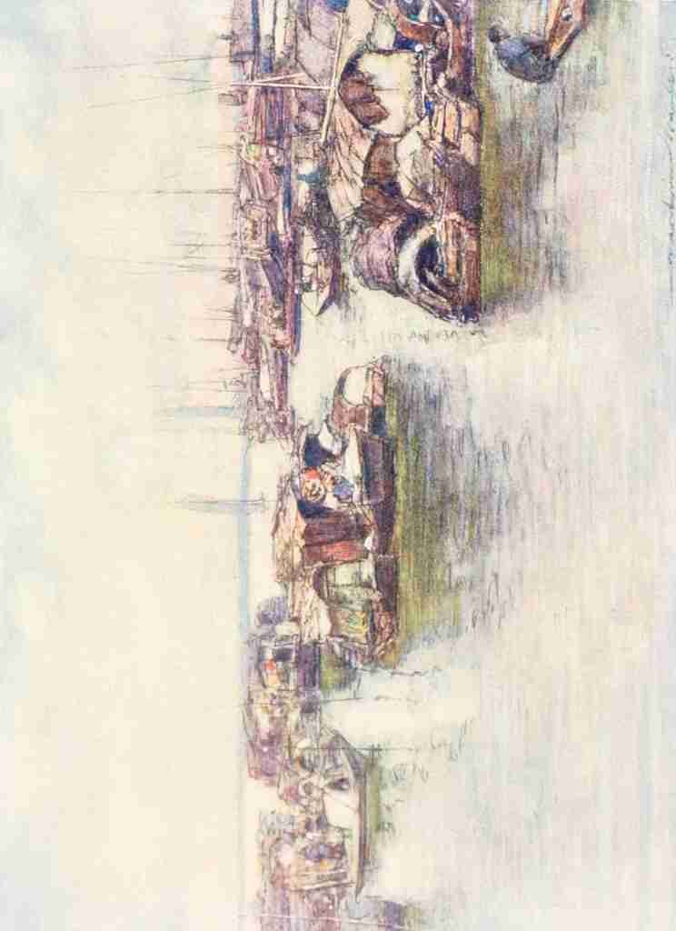 Menpes Mortimer 1855 1938 China 1909 Sampans A4 Photo Print