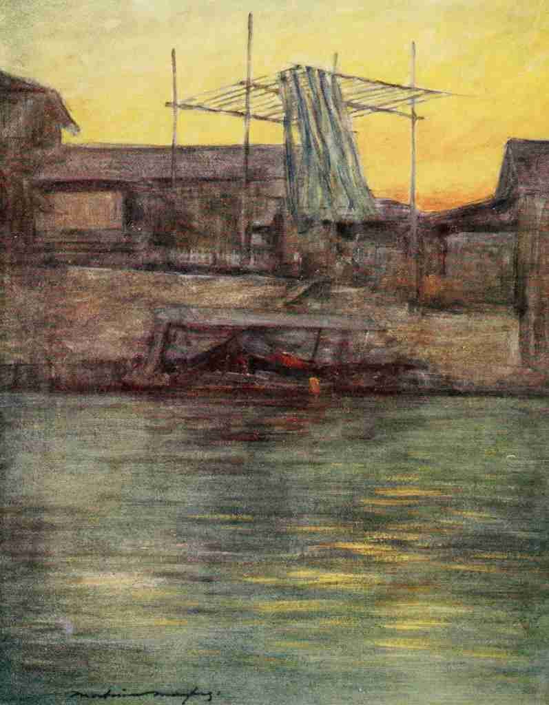 Menpes Mortimer 1855 1938 Japan 1901 A back canal in Osaka A4 Photo Print