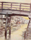 Menpes Mortimer 1855 1938 Japan 1901 A canal in Osaka A4 Photo Print