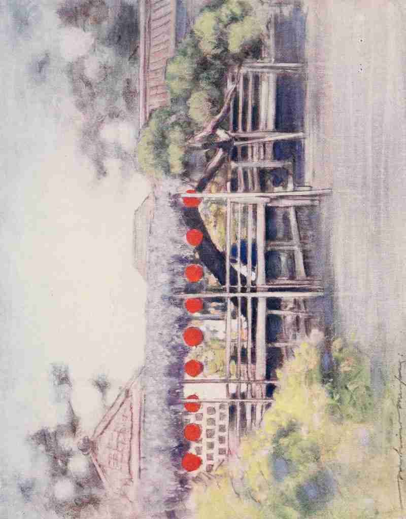 Menpes Mortimer 1855 1938 Japan 1901 A sunny garden A4 Photo Print