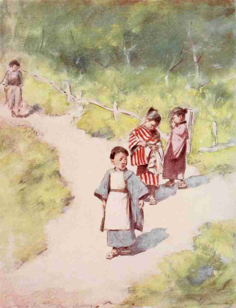 Menpes Mortimer 1855 1938 Japan 1901 A sunny stroll A4 Photo Print