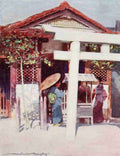 Menpes Mortimer 1855 1938 Japan 1901 A sunny temple Vintage A4 Photo Print