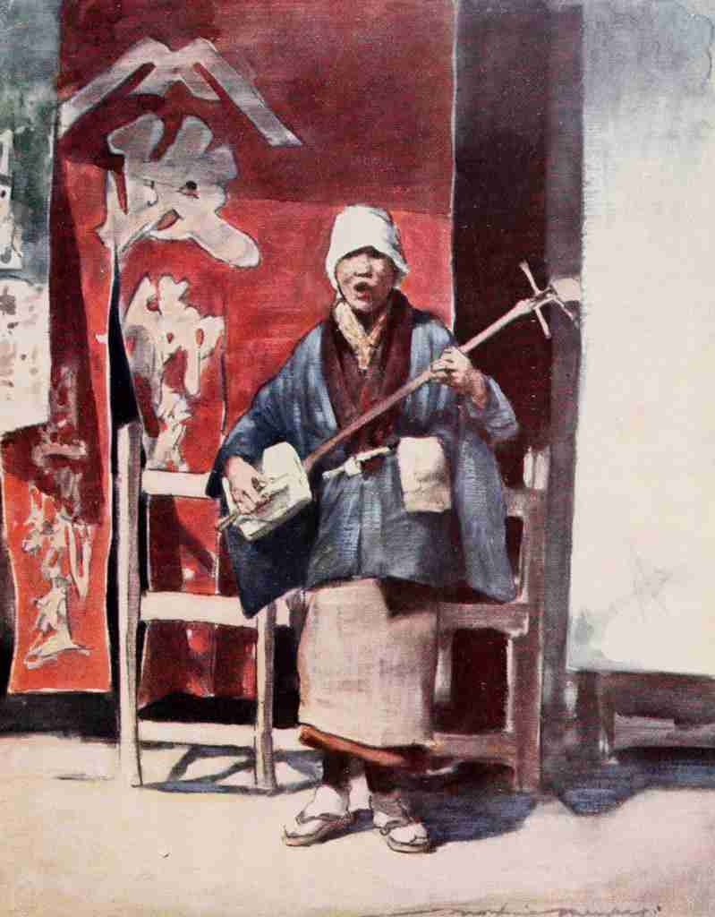 Menpes Mortimer 1855 1938 Japan 1901 Blind beggar A4 Photo Print