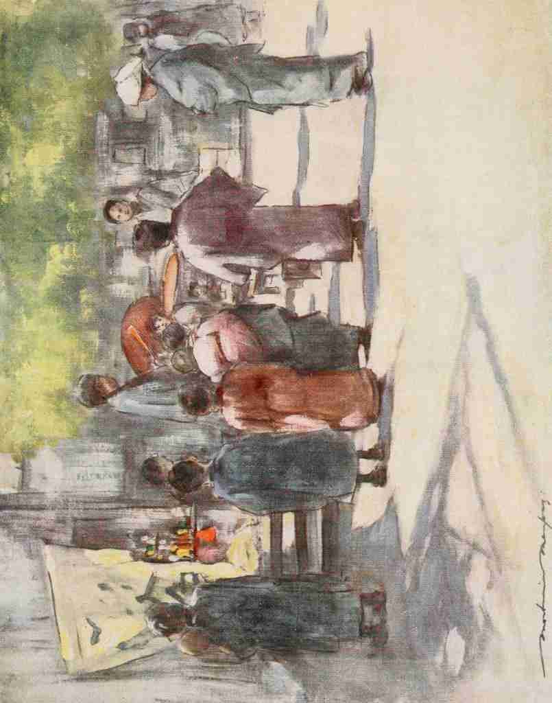 Menpes Mortimer 1855 1938 Japan 1901 In front of the stall A4 Photo Print