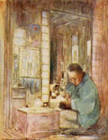 Menpes Mortimer 1855 1938 Japan 1901 Making up accounts A4 Photo Print