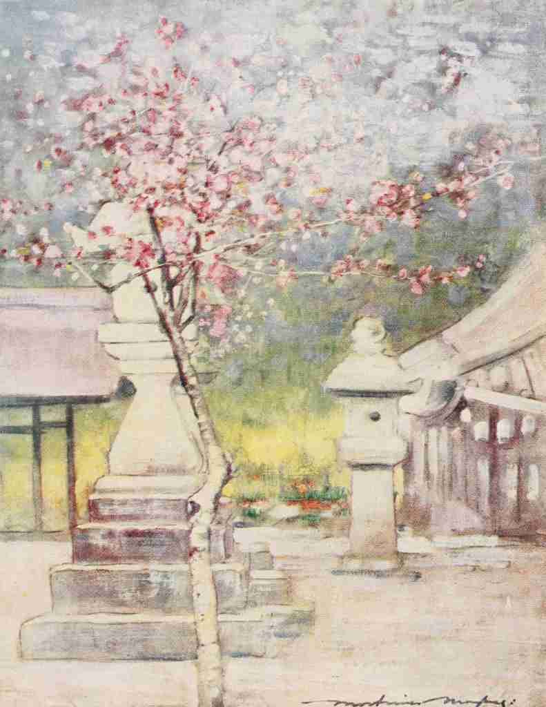 Menpes Mortimer 1855 1938 Japan 1901 Peach blossom A4 Photo Print