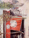 Menpes Mortimer 1855 1938 Japan 1901 The red curtain A4 Photo Print