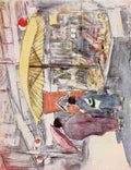 Menpes Mortimer 1855 1938 Japan 1901 The stall by the bridge A4 Photo Print