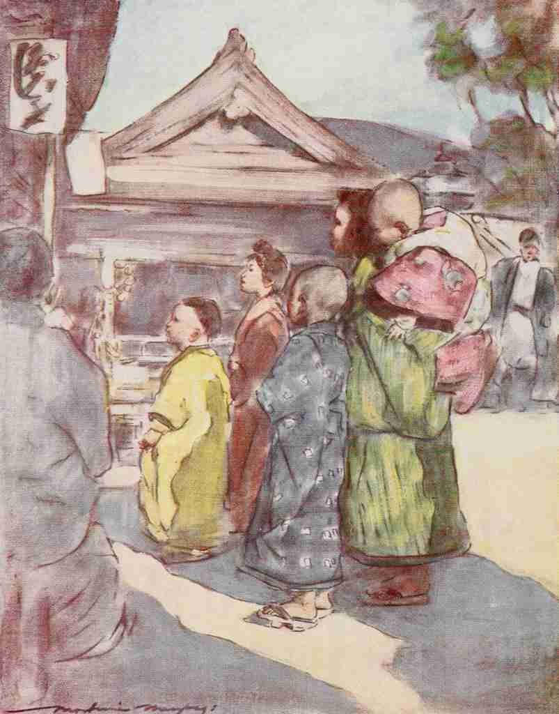 Menpes Mortimer 1855 1938 Japan 1901 Watching the Play A4 Photo Print