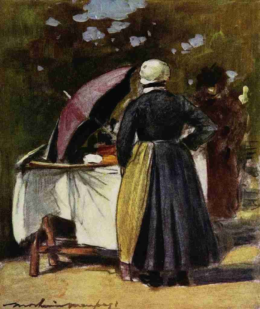 Menpes Mortimer 1855 1938 Paris 1909 A Cake Stall A4 Photo Print