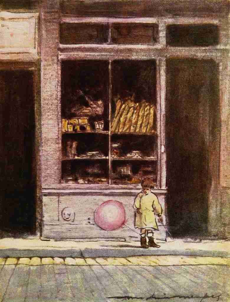 Menpes Mortimer 1855 1938 Paris 1909 Central Market Bread Shop A4 Photo Print