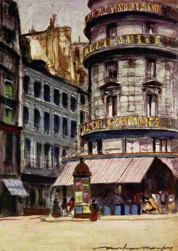 Menpes Mortimer 1855 1938 Paris 1909 La Samaritaine Vintage A4 Photo Print