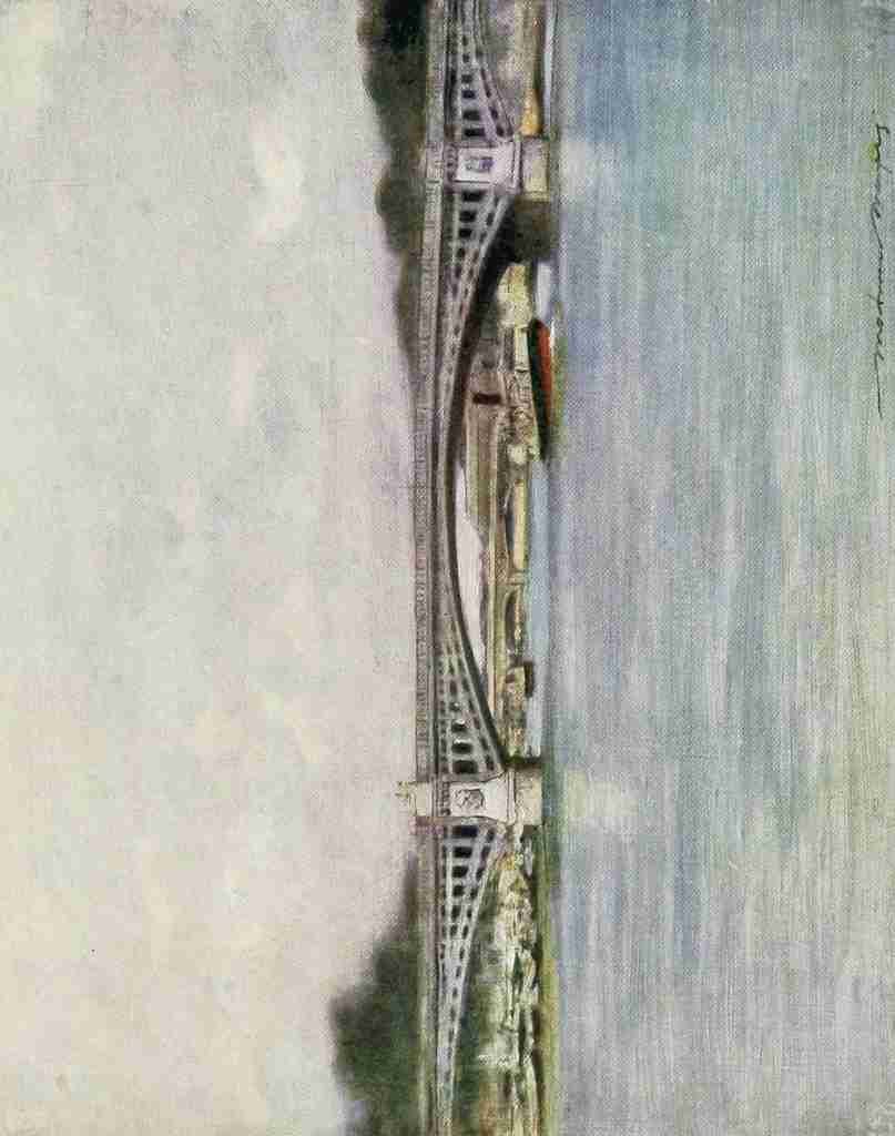 Menpes Mortimer 1855 1938 Paris 1909 Pont de Solferiens A4 Photo Print