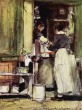 Menpes Mortimer 1855 1938 Paris 1909 Shop near Central Market A4 Photo Print