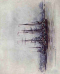 Menpes Mortimer 1855 1938 The Thames 1906 Dutch Barges near the Tower A4 Photo Print