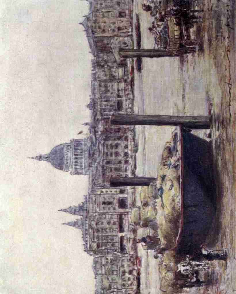 Menpes Mortimer 1855 1938 The Thames 1906 St Pauls A4 Photo Print