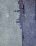 Menpes Mortimer 1855 1938 The Thames 1906 Westminster at night A4 Photo Print