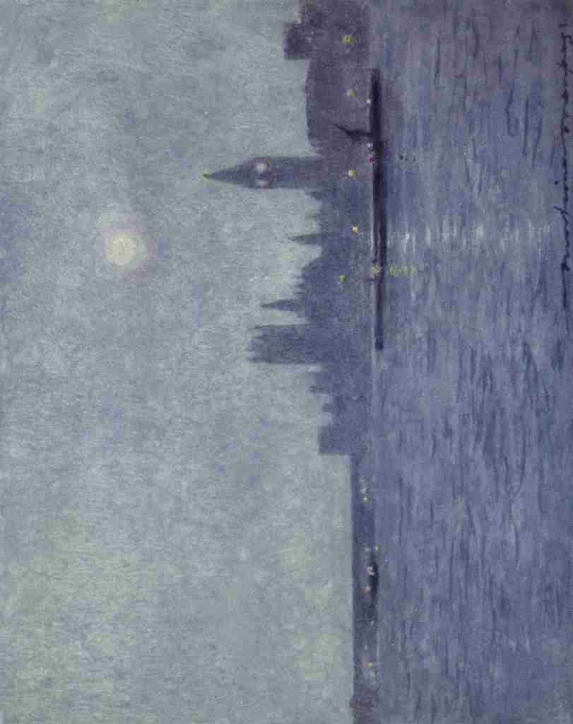 Menpes Mortimer 1855 1938 The Thames 1906 Westminster at night A4 Photo Print