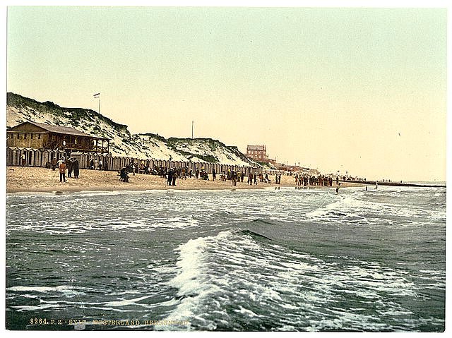 Mens bathing place Westerland Sylt Schleswig Holstein Vintage A4 Photo Print