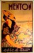 Menton Beach Wave Vintage Retro Advert Poster A4 Photo Print