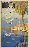 Menton Cote Azur Vintage Retro Advert Poster A4 Photo Print